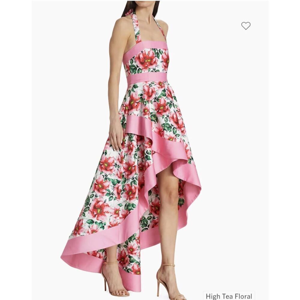 Alice + Olivia Florence Halter high tea floral dress Size 10 NEW